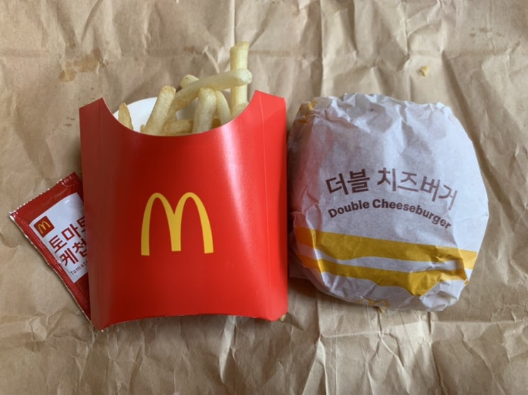  맥도날드 용인동백DT점 배달 후기 :: 맥딜리버리 더블 치즈버거 세트 메뉴 추천