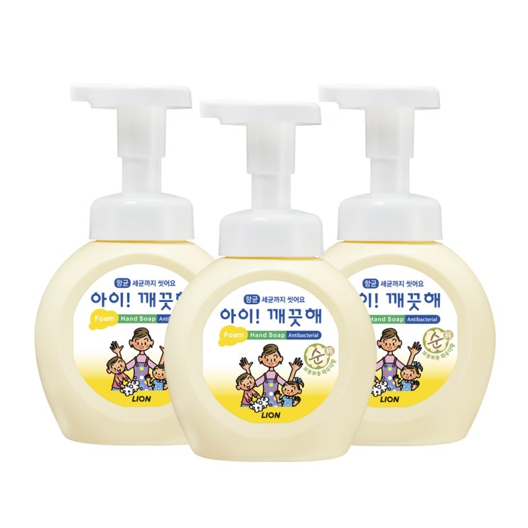 잘나가는 아이깨끗해 거품 핸드 솝 순, 250ml, 3개(로켓배송) ···