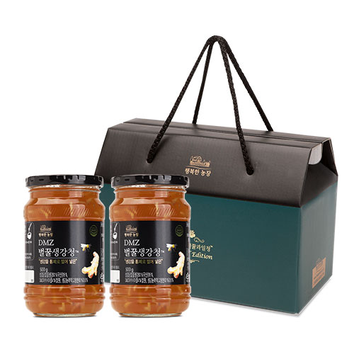 당신만 모르는 행복한농장 DMZ 벌꿀 생강청 선물세트, 500g, 2개(로켓배송) ··· 당신만 모르는 행복한농장 DMZ 벌꿀 생강청 선물세트, 500g, 2개(로켓배송) ···