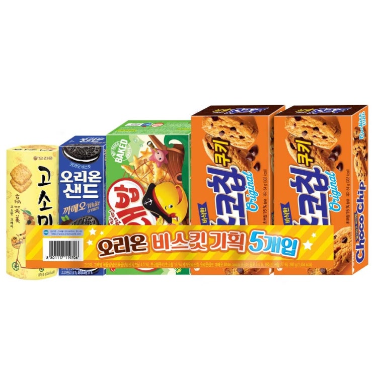 최근 많이 팔린 오리온 비스킷 기획 세트 5p, 282g, 1세트(로켓배송) 추천해요