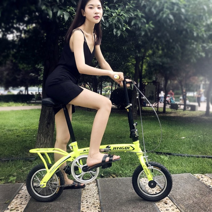 최근 인기있는 미니 접이식 남녀어린이 미니벨로 가벼운자전거 출퇴근 초경량, 형광 좋아요