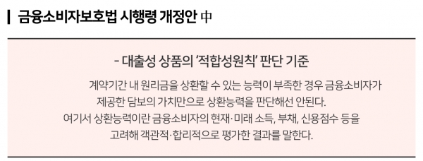 보험계약대출은 금소법 적용서 배제