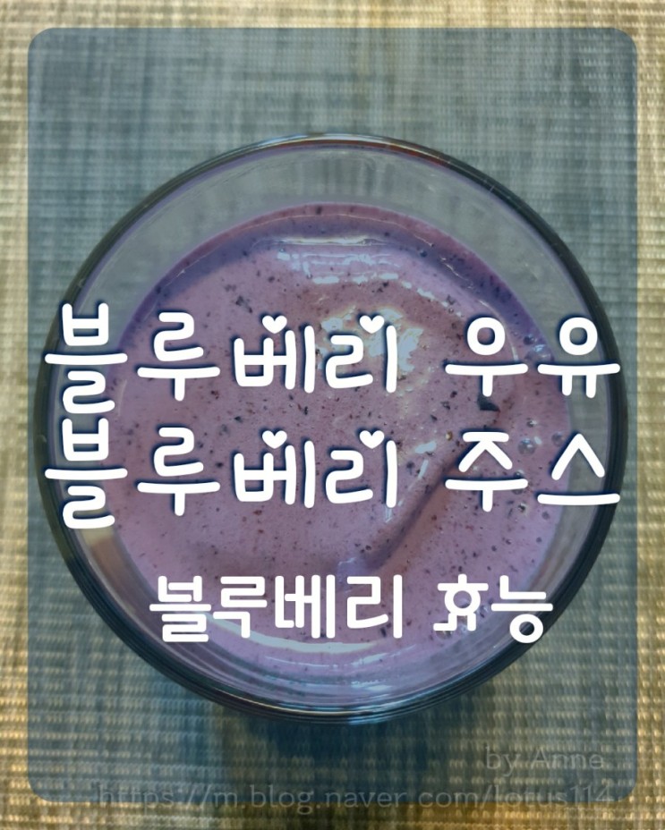 블루베리 우유와 냉동 블루베리 주스, 아침식사 대용 (블루베리 효능)