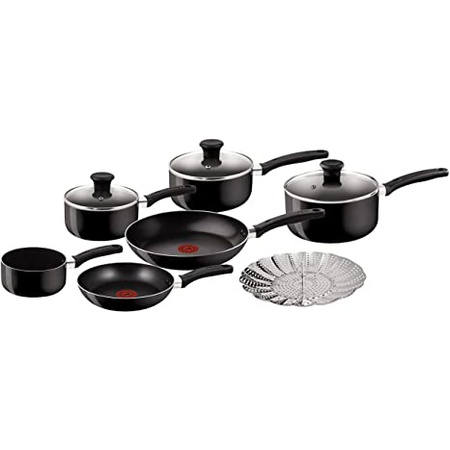 요즘 인기있는 Visit the Tefal Store Tefal Delight Cookware Set - Black 7 Pieces: Tefal Delight Cookware Se