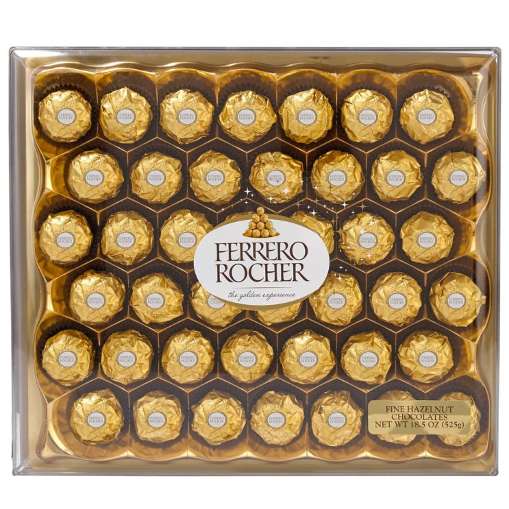 잘팔리는 Ferrero Rocher 페레로로쉐 파인 헤이즐넛 밀크 초콜릿 42개입 초콜릿 캔디 선물 박스, 1개 좋아요