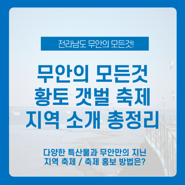  무안 황토 갯벌 축제 축제 내용_ 무안 소개 및 무안 지역축제 파헤치기!