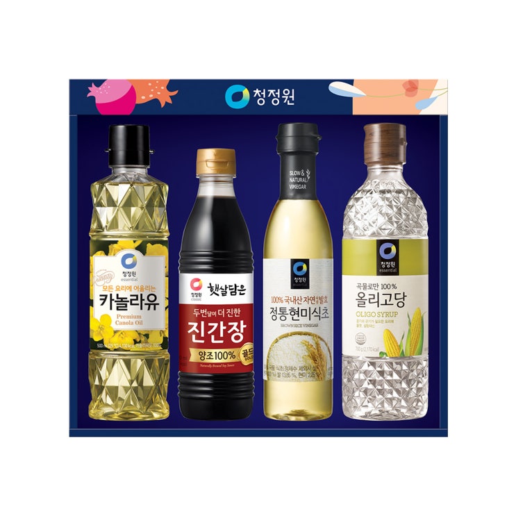 많이 팔린 청정원 행복실속호 카놀라유 + 양조 진간장 + 정통현미식초 + 올리고당 세트, 1세트(로켓배송) 추천해요 많이 팔린 청정원 행복실속호 카놀라유 + 양조 진간장 + 정통현미식초 + 올리고당 세트, 1세트(로켓배송) 추천해요