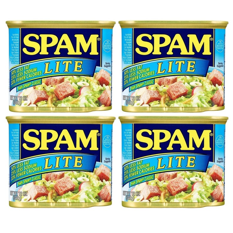 핵가성비 좋은 Spam Lite 스팸 라이트 12oz(340g) 4팩, 1개, 1ml, 1g 좋아요 핵가성비 좋은 Spam Lite 스팸 라이트 12oz(340g) 4팩, 1개, 1ml, 1g 좋아요