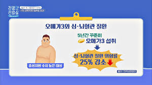  오메가3복용이유 효능부작용권장량 심뇌혈관질환도움:중성지방콜레스테롤감소 치매예방