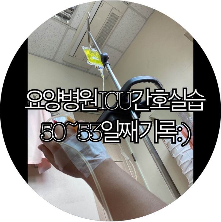  [간호조무사실습생 은느님]요양병원 ICU간호실습 50~53일째 기록 : )