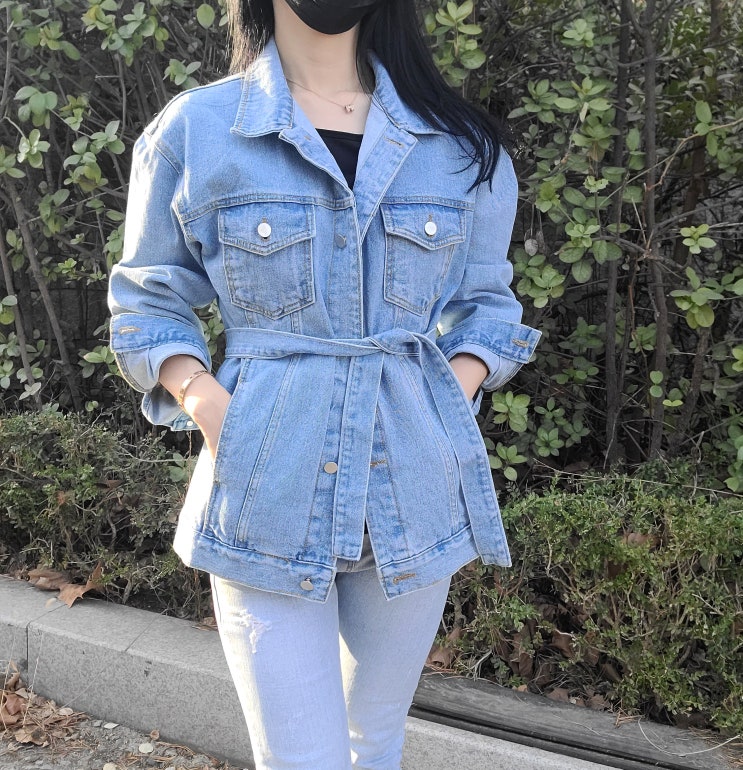 여자 청자켓 예쁜 허리벨트 디자인으로 청청패션 코디해요 여자 청자켓 예쁜 허리벨트 디자인으로 청청패션 코디해요