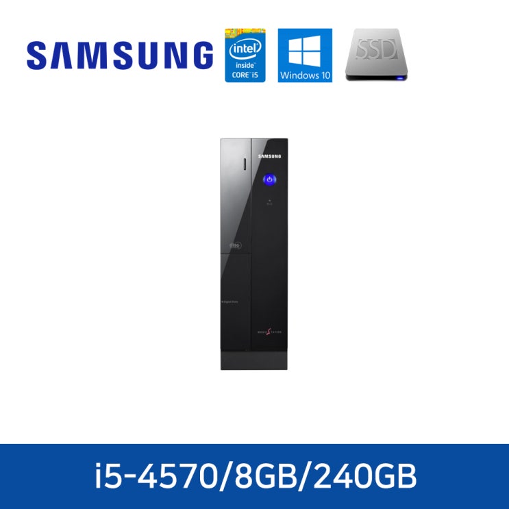 인기 급상승인 삼성전자 사무용 가정용 온라인수업 컴퓨터 세트 i5 8GB SSD240GB 윈도우10홈 24인치 모니터+키보드+마우스+장패드, 17▷DB400S3A/i5-4570/8