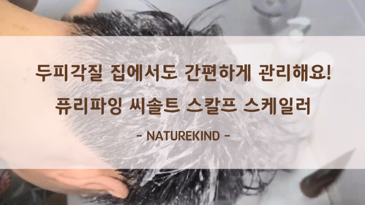  두피 각질 씨솔트 스칼프 스케일러로 집에서도 간편하게 두피케어해요!