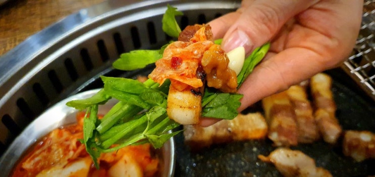  대구 동천동 맛집,석삼(고깃집, 삼겹살, 돼지고기, 미나리, 소주 무한리필)