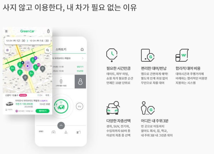  그린카를 최대한 잘 써보자! 그리고 카쉐어링 비교 쏘카 그린카