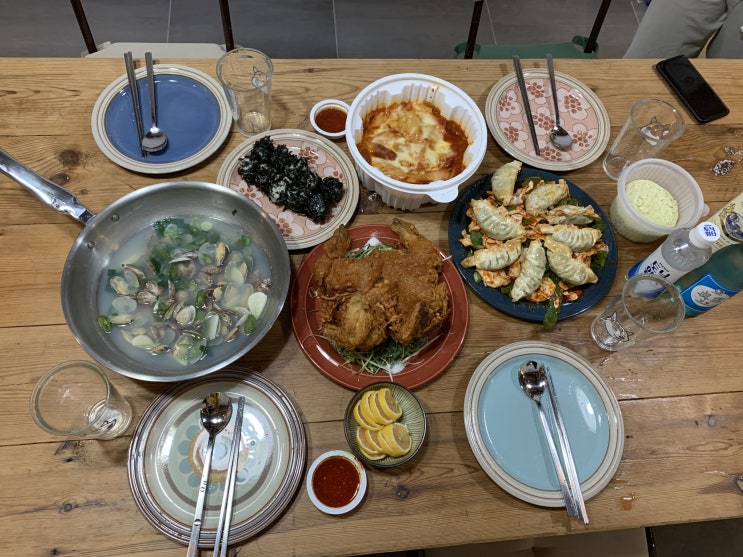  [여행 / 부여] 20.07.13 처음으로 간 부여, 숙소  Cafe G340 에서 부여 시골통닭까지, 한상차림