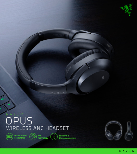 소음 없이 깊은 몰입감 선사하는 무선 헤드폰 ‘Razer Opus’ 출시