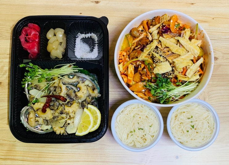 [배민] 먹태 골뱅이 소면 무침, 전복버터구이 '포차 오늘'