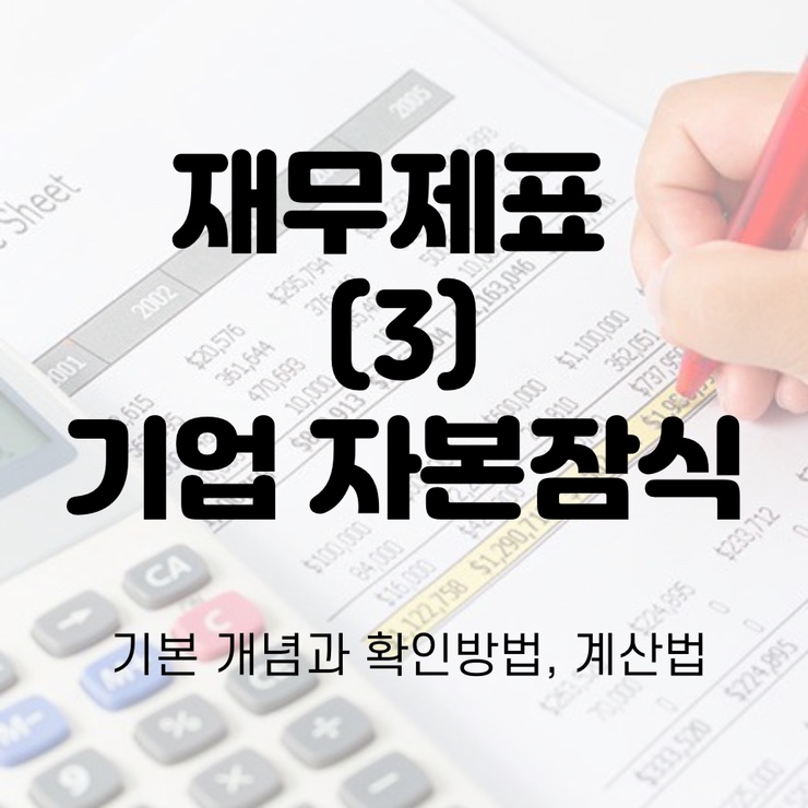 재무제표 보는법(3) 기업의 자본잠식 여부 확인 및 자본잠식률 계산하는 방법