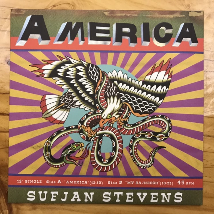  [싱글, 12인치] Sufjan Stevens(수프얀 스티븐스) - America (1500장 한정 바이닐, 45rpm)