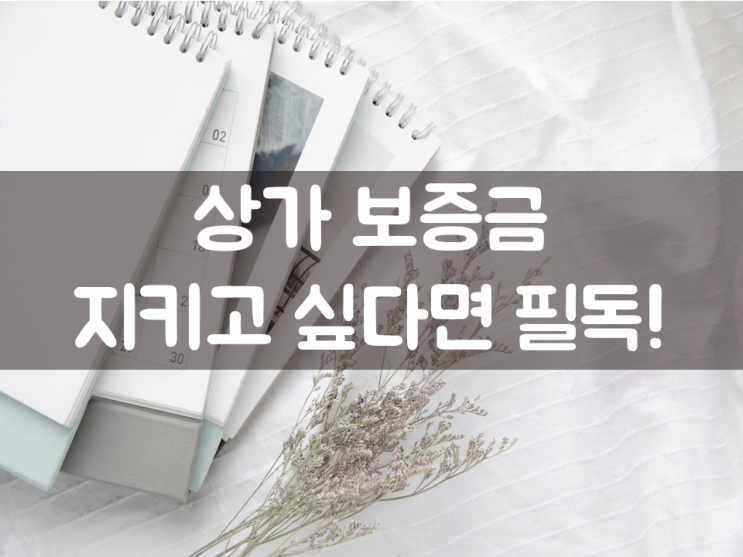  상가 보증금 지키고 싶다면 필독!