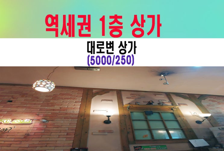  일산역세권 1층 대로변 상가임대 호프.치킨.분식점추천