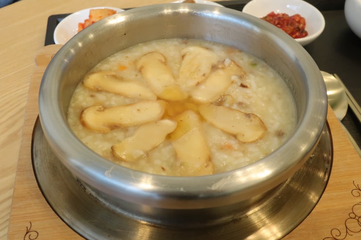  봄추천음식 자연송이죽, 죽이야기 루원시티점에서