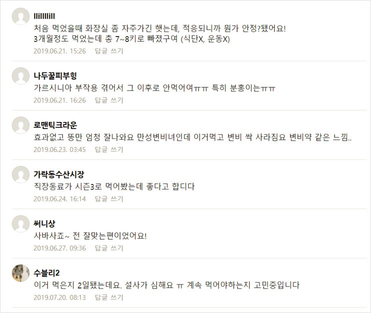  GRN 분홍이 초록이 부작용, 실제후기