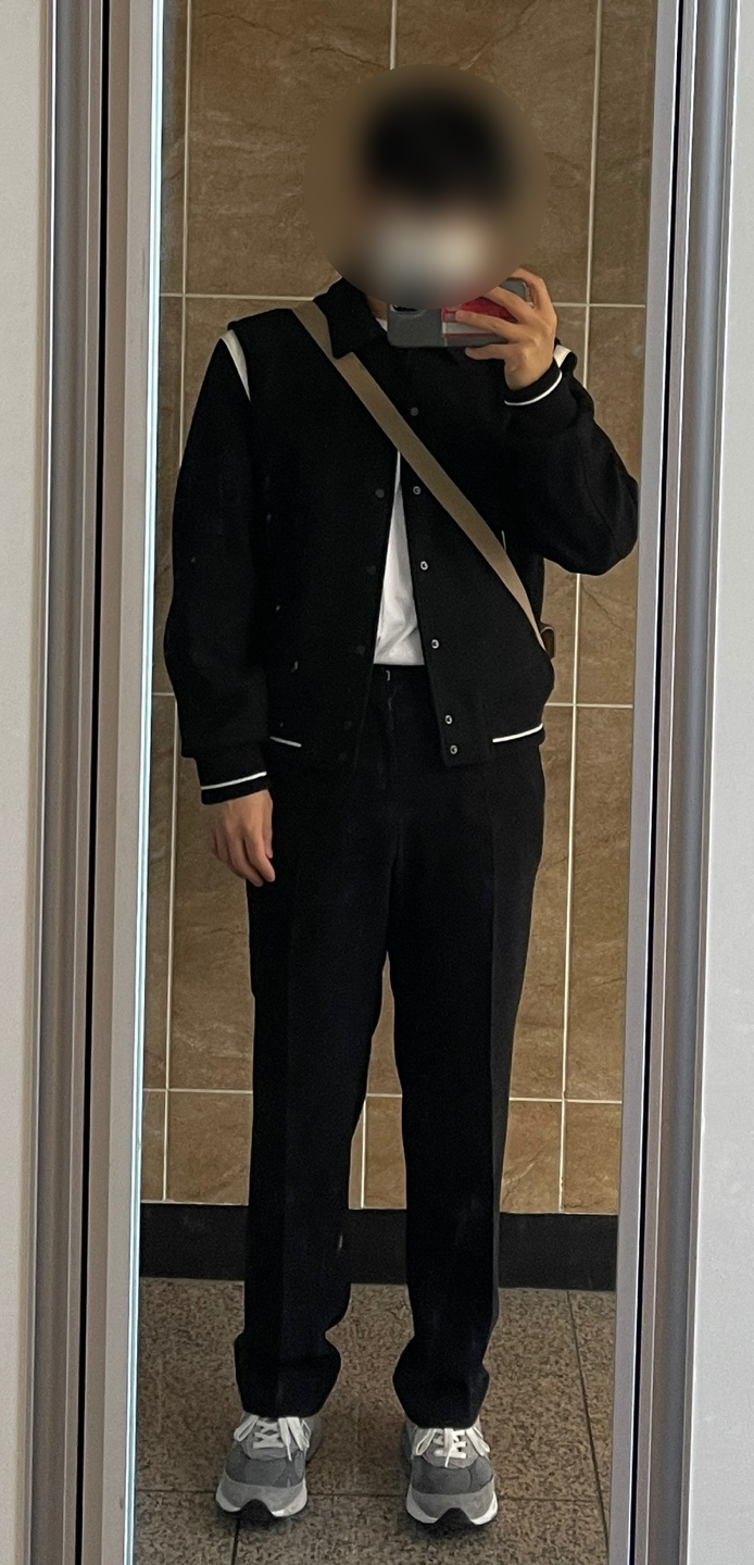 LMOOD 엘무드 컨템포러리 바시티자켓 블랙 아우터