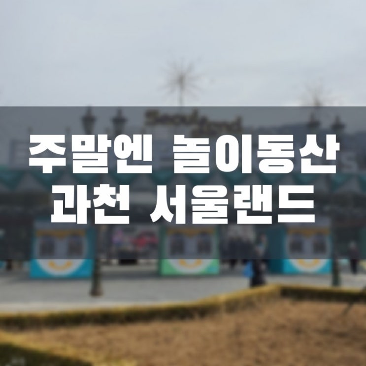  [서울랜드 방문기] 놀이공원 놀이기구 대리만족하세요~