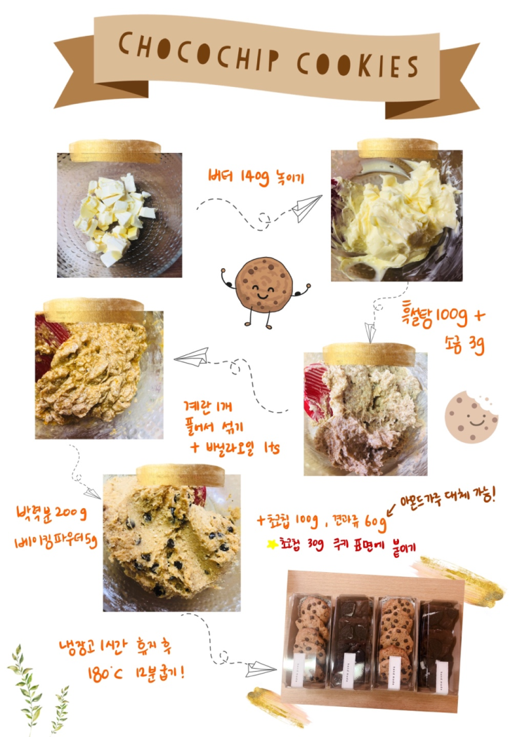  [홈베이킹]초코칩 쿠키 만들기(with 유튜버 꿀키님 레시피)