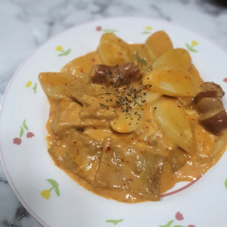 [요리도전기] 배떡보다 맛있는 초간단 로제떡볶이 만들기, 떡국떡 로제 떡볶이, 초보 요리, 떡국떡 활용 요리