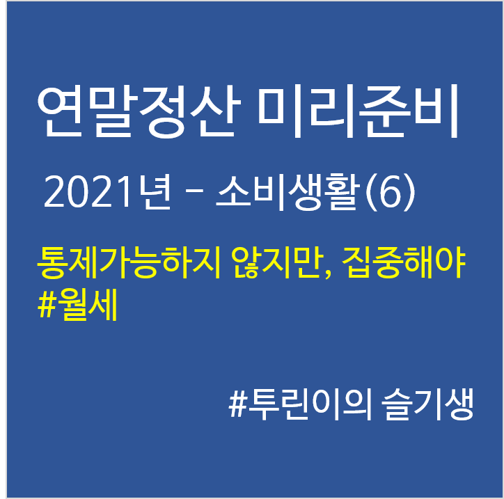'21년 연말정산 미리준비–소비생활(6)