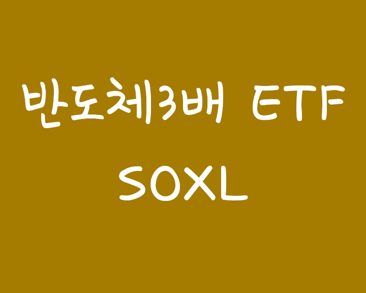 필라델피아반도체지수 3배 레버리지 투자하는 미국 ETF soxl 필라델피아반도체지수 3배 레버리지 투자하는 미국 ETF soxl