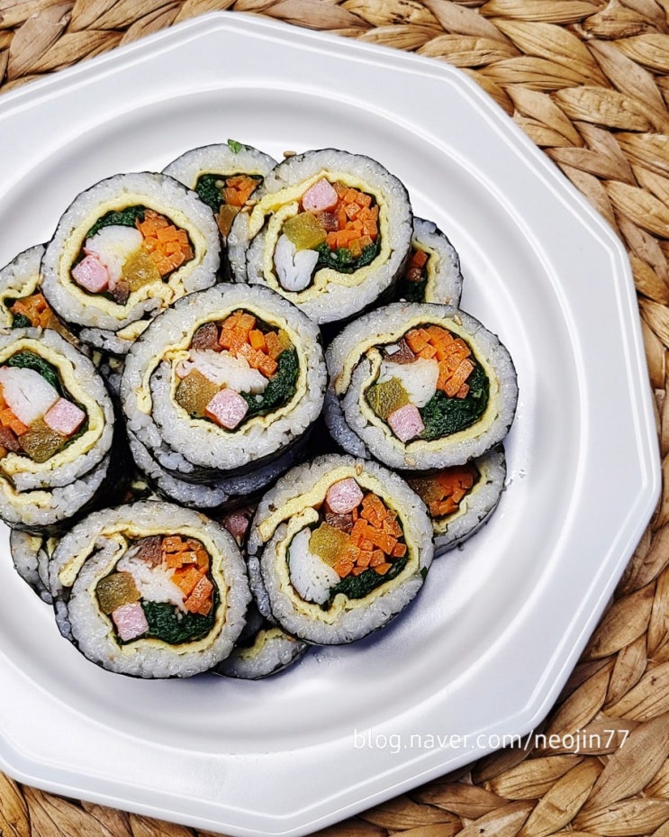 김밥 계란지단김밥 집김밥 밥양념 부터 맛있게 만드는법