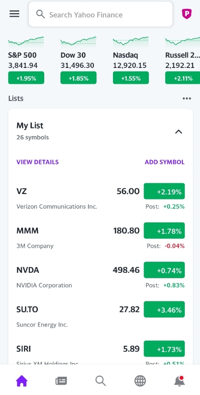  [야후 파이낸스] / [Yahoo Finance] - 미국 주식 시세 확인 및 알림 설정