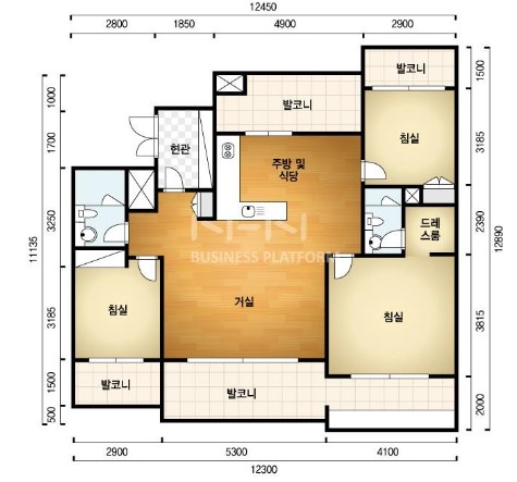 고창마을 제일풍경채 34평 매물(공실)입니다