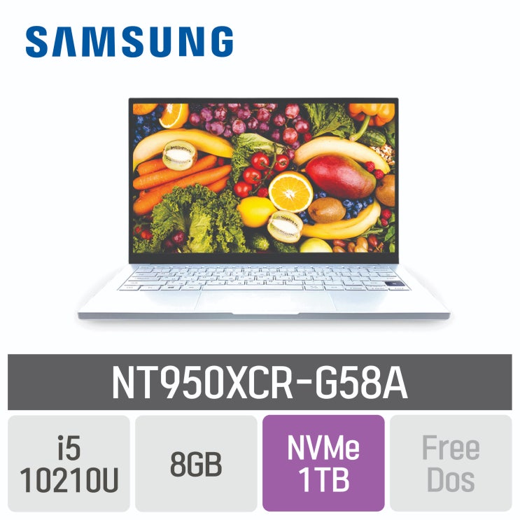  삼성전자 갤럭시북 이온 NT950XCR-G58A, 8GB, SSD 1TB, 미포함
