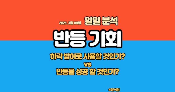 월요일 코스피 파동은 반등/ 과연 하락 방어용으로 사용할 것인가?/코스피일 일 분석