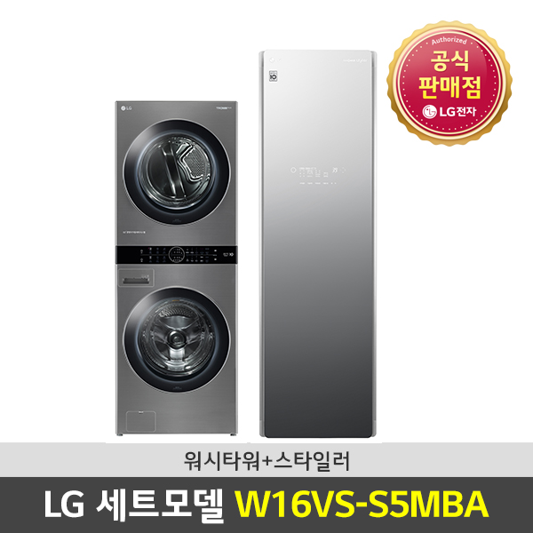 많이 팔린 LG전자 (JS) LG 트롬 스타일러세트 워시타워+스타일러 W16VS+S5MBA ···