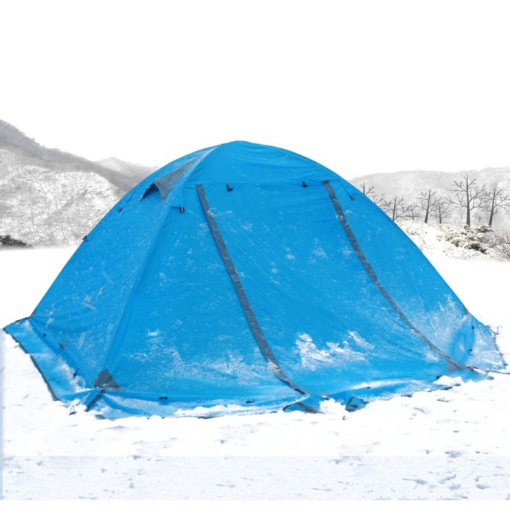 가성비 좋은 겨울용 감성 야외 동계 텐트 2인용 4인용 면 텐트, 2인블루 추천해요