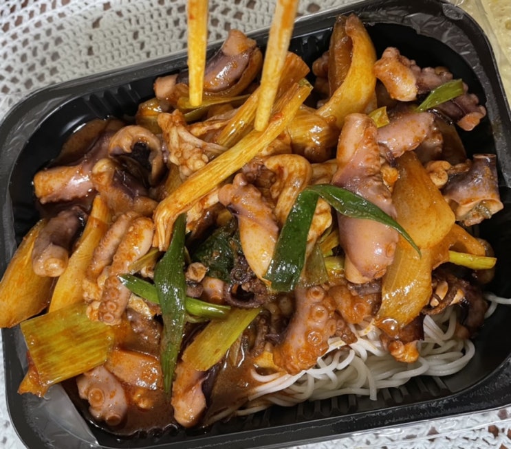  대전 송촌동맛집 화난오징어 송촌점 배민으로 즐긴 매운낙지볶음세트