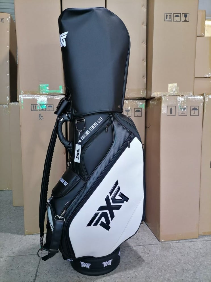 인기 많은 아쿠아틱 크라운 남성 프로 캐디백 골프백, pxg화이트앤 블랙 좋아요 인기 많은 아쿠아틱 크라운 남성 프로 캐디백 골프백, pxg화이트앤 블랙 좋아요
