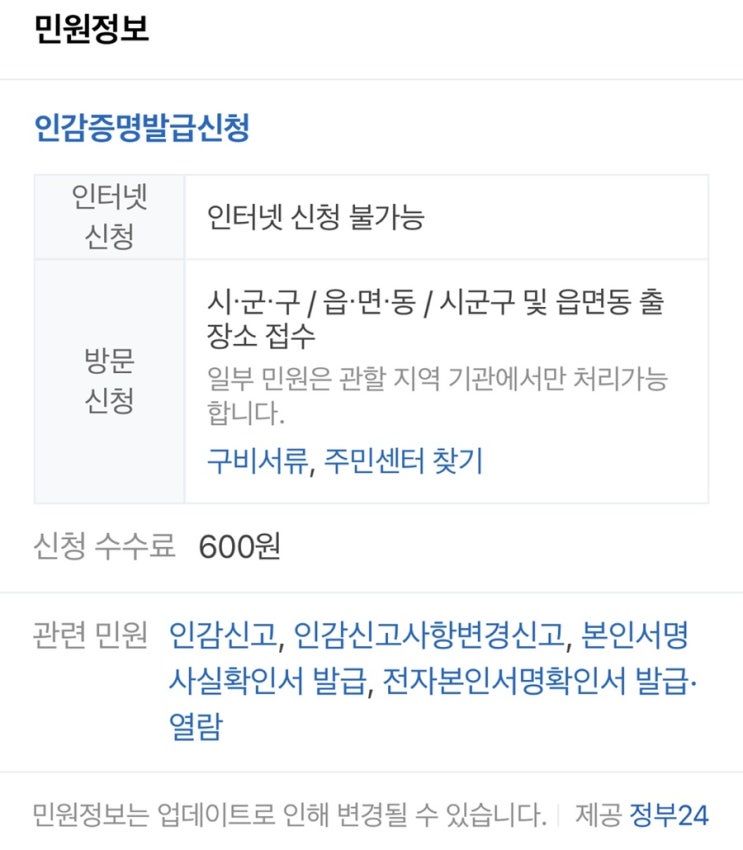  인감증명서 발급 방법 인터넷 발급 가능할까?