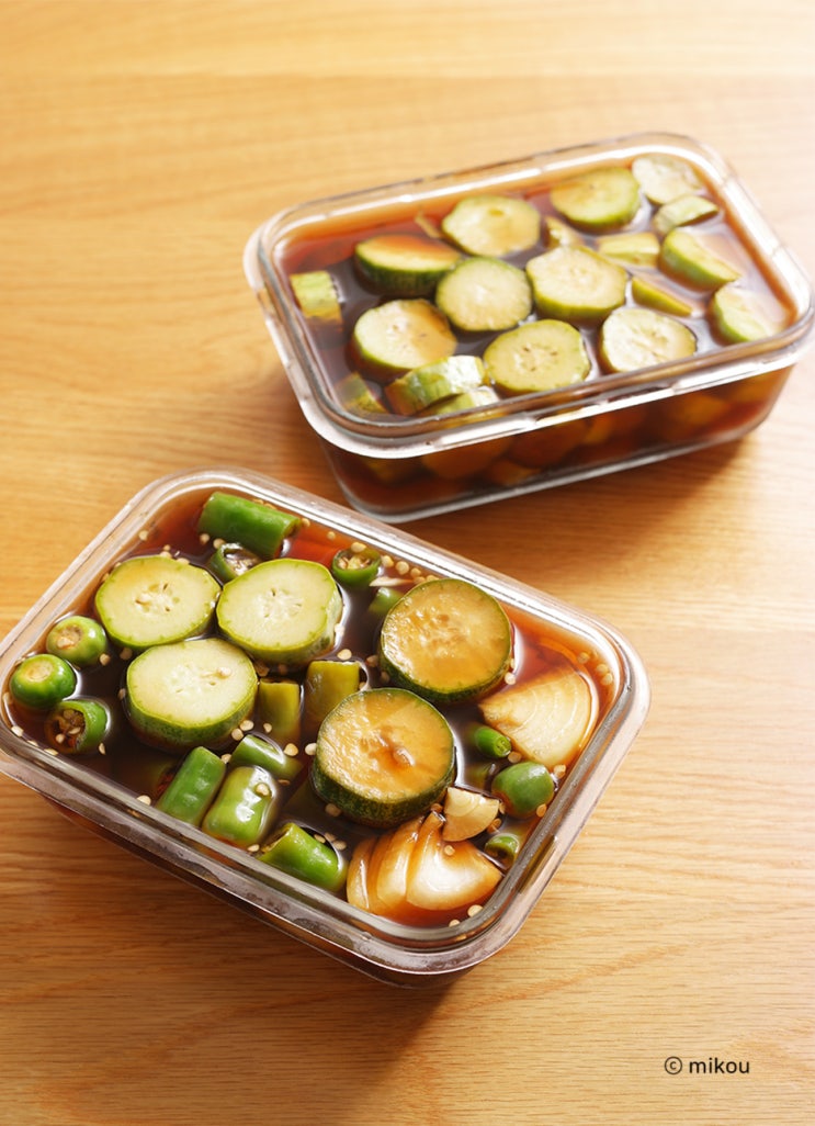  양파 고추 오이 장아찌 만들기
