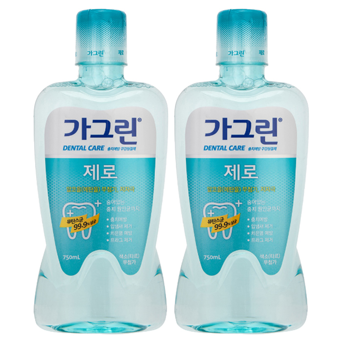 최근 많이 팔린 가그린 제로 구강청결제, 750ml, 2개 추천합니다