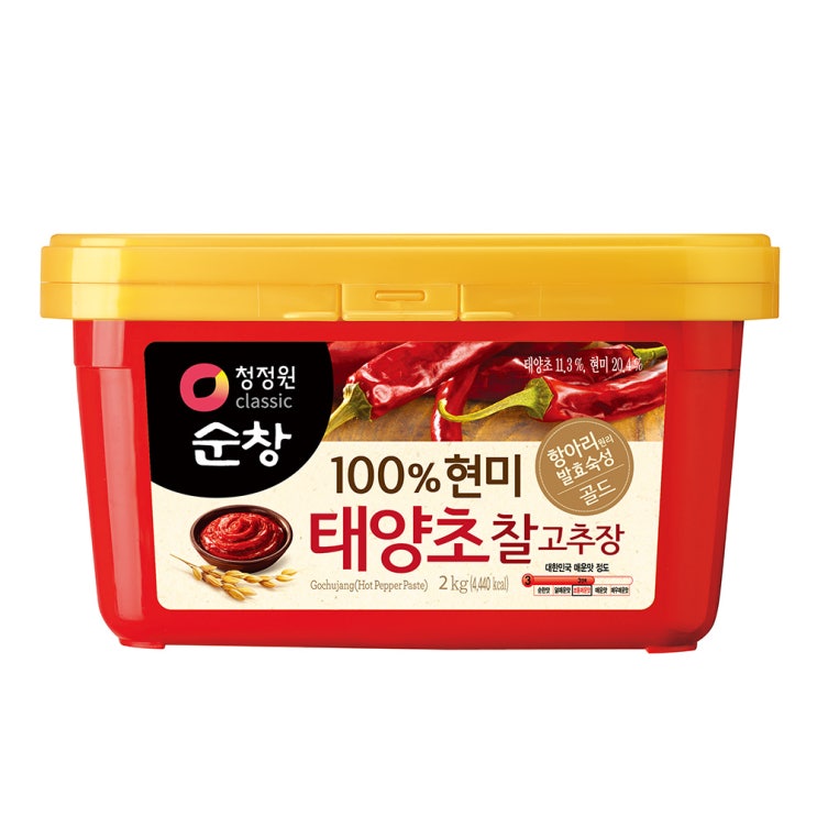 핵가성비 좋은 청정원순창 100% 현미 태양초 찰고추장, 2kg, 1개(로켓배송) 좋아요