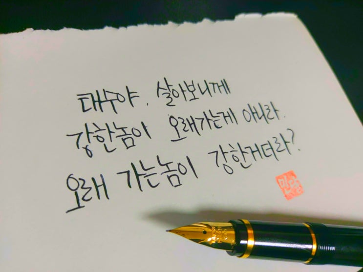 영화 짝패 명대사 손글씨 모음