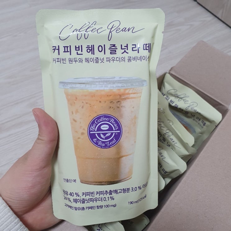 커피빈 헤이즐넛라떼 파우치 10팩 11,900원 후기  + 이모티콘,스타벅스 이벤트 