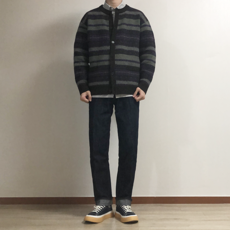  어나더오피스 가디건 그랜마 가디건 Grandma Fairisle Cardigan 후기